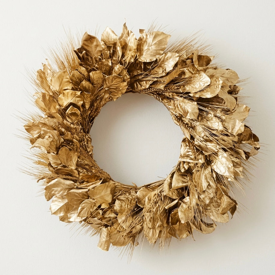 Dried Gilded Foliage Wreath