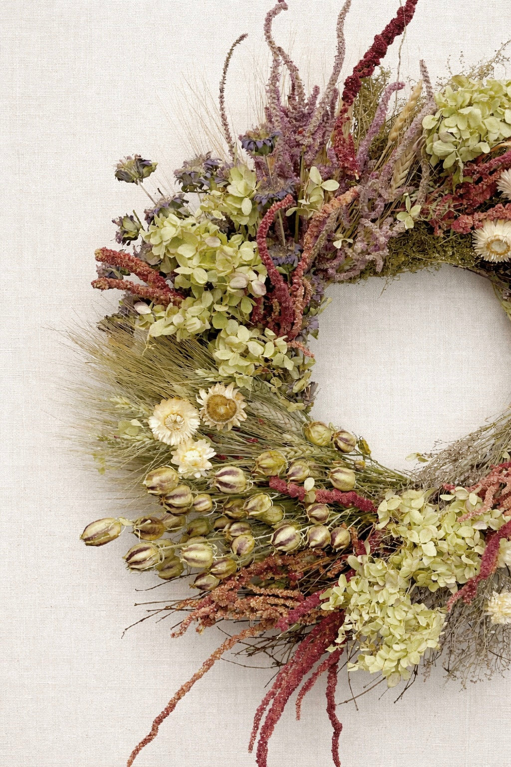 Dried Harvest Lace Wreath