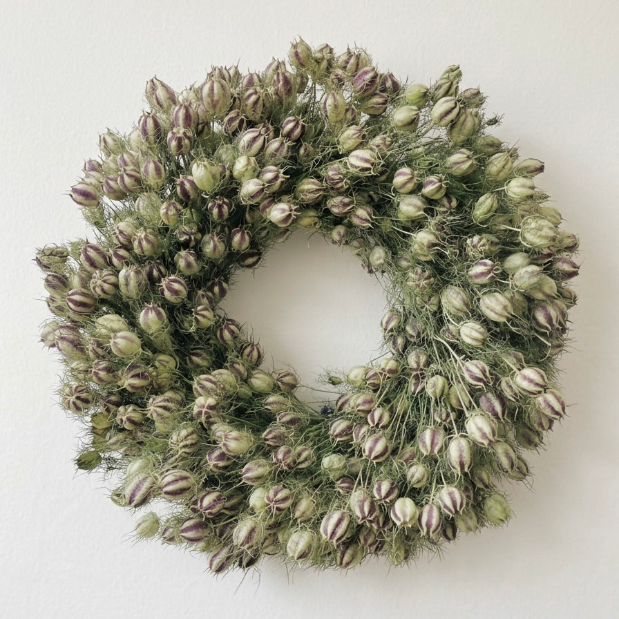 Dried Nigella Love in a Mist Wreath