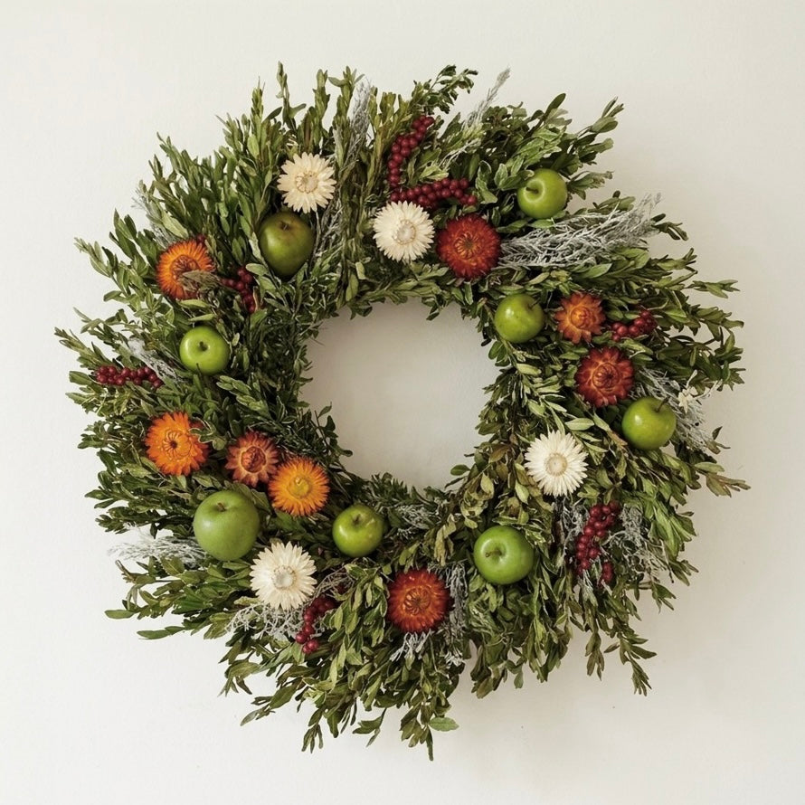 Dried Harvest Apples Wreath