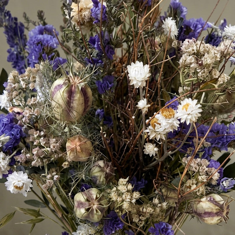 Dried Bluebird Bouquet