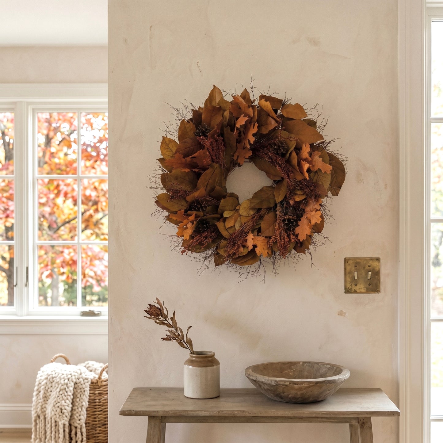 Dried and Preserved November Forage Wreath