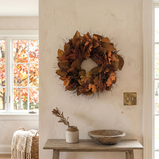 Dried and Preserved November Forage Wreath
