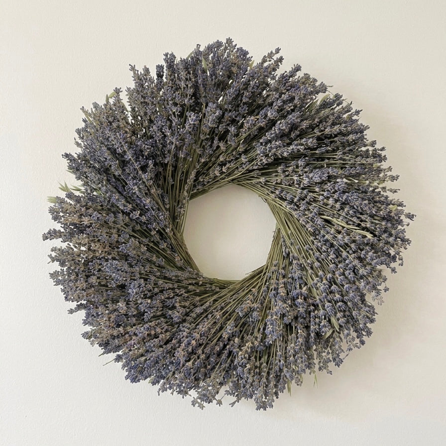 Dried Springtime Lavender Wreath