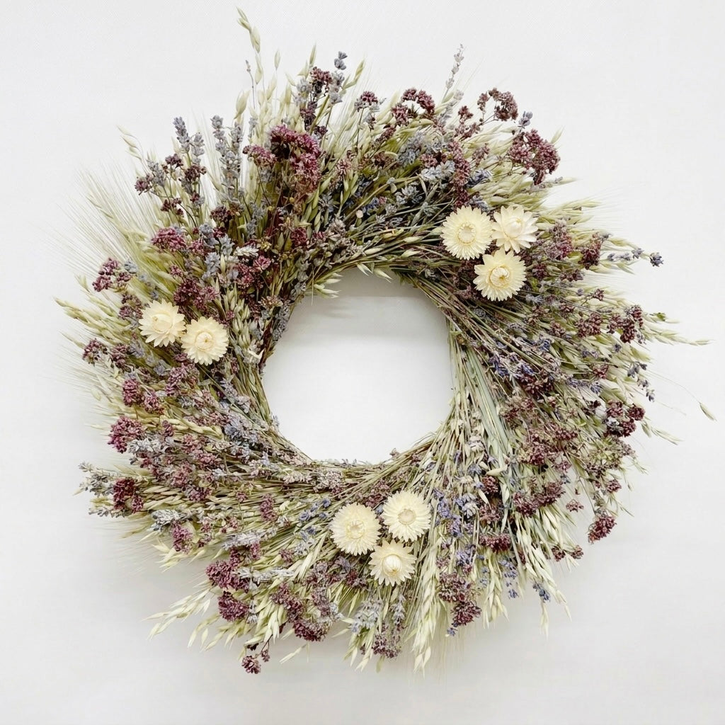 Dried Lavender and Ivory Wreath