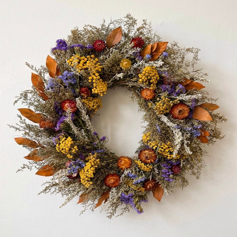 Dried and Preserved Orchard Fall Wreath