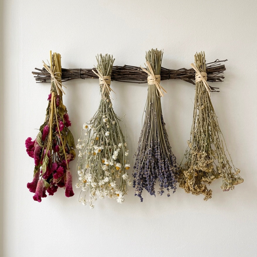 Dried Wildcroft Floral Bundle Birch Hanger