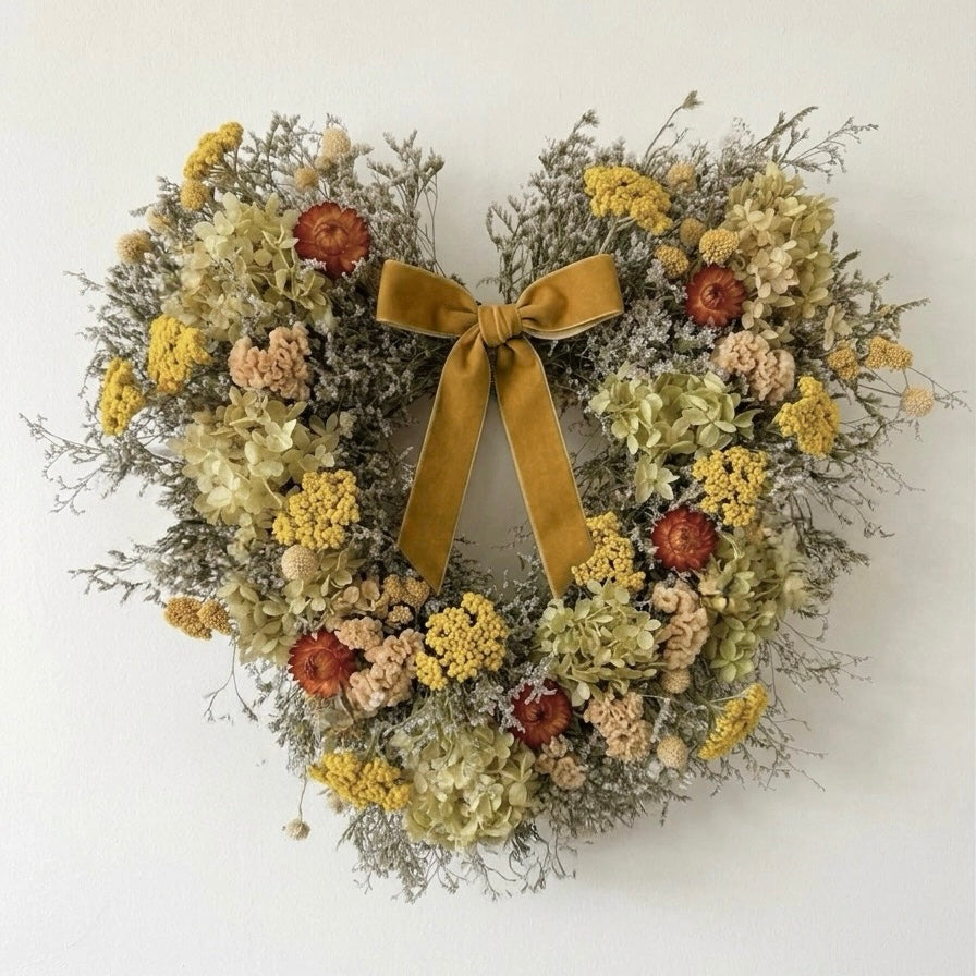 Dried Autumn’s Heart Wreath