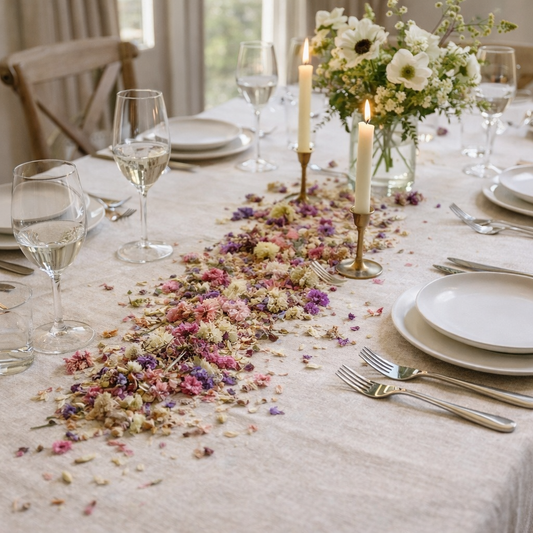 Everlasting Dried Flower Confetti with Hydrangea and Strawflowers