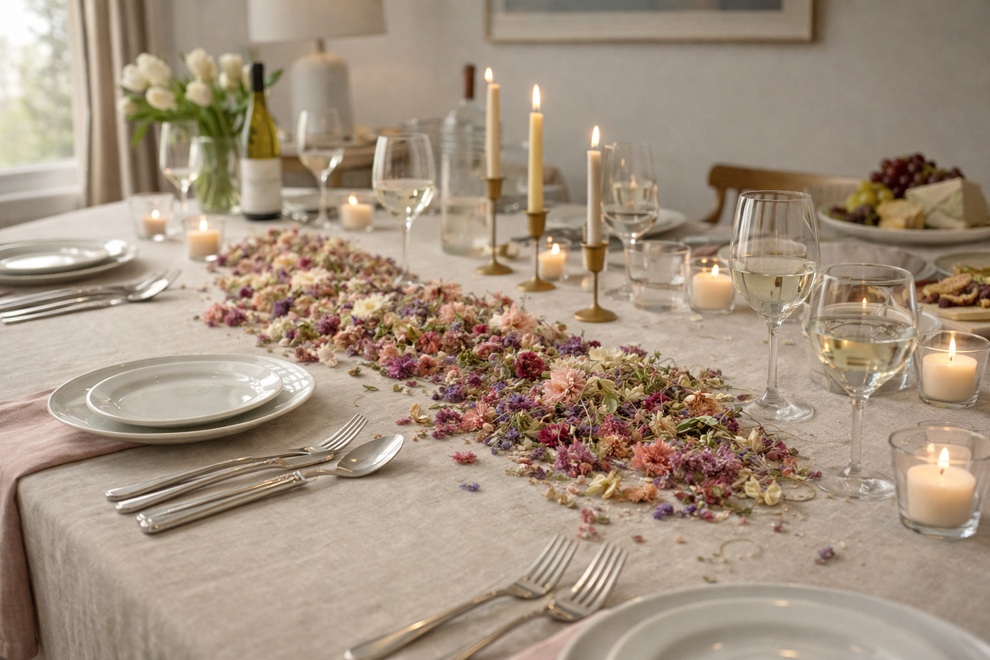 Everlasting Dried Flower Confetti with Hydrangea and Strawflowers