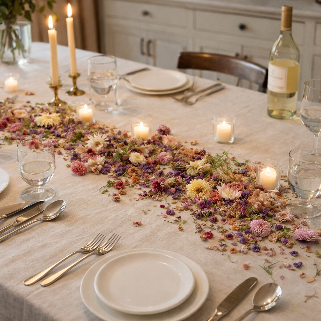 Everlasting Dried Flower Confetti with Hydrangea and Strawflowers