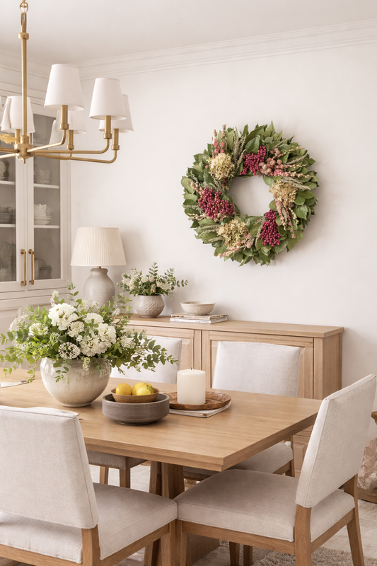 Dried Limelight Blush Wreath