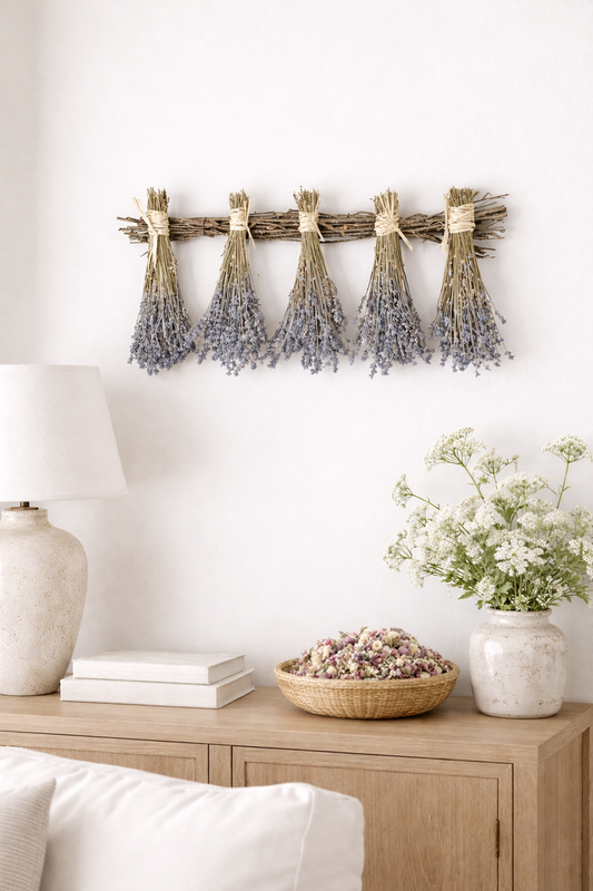 Dried Lavender Bundle Birch Hanger
