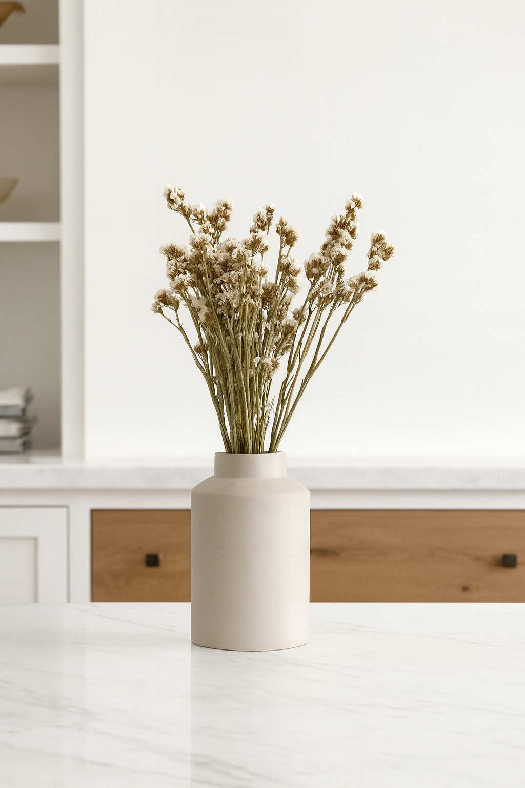 Dried White Sinuata Statice Bouquet