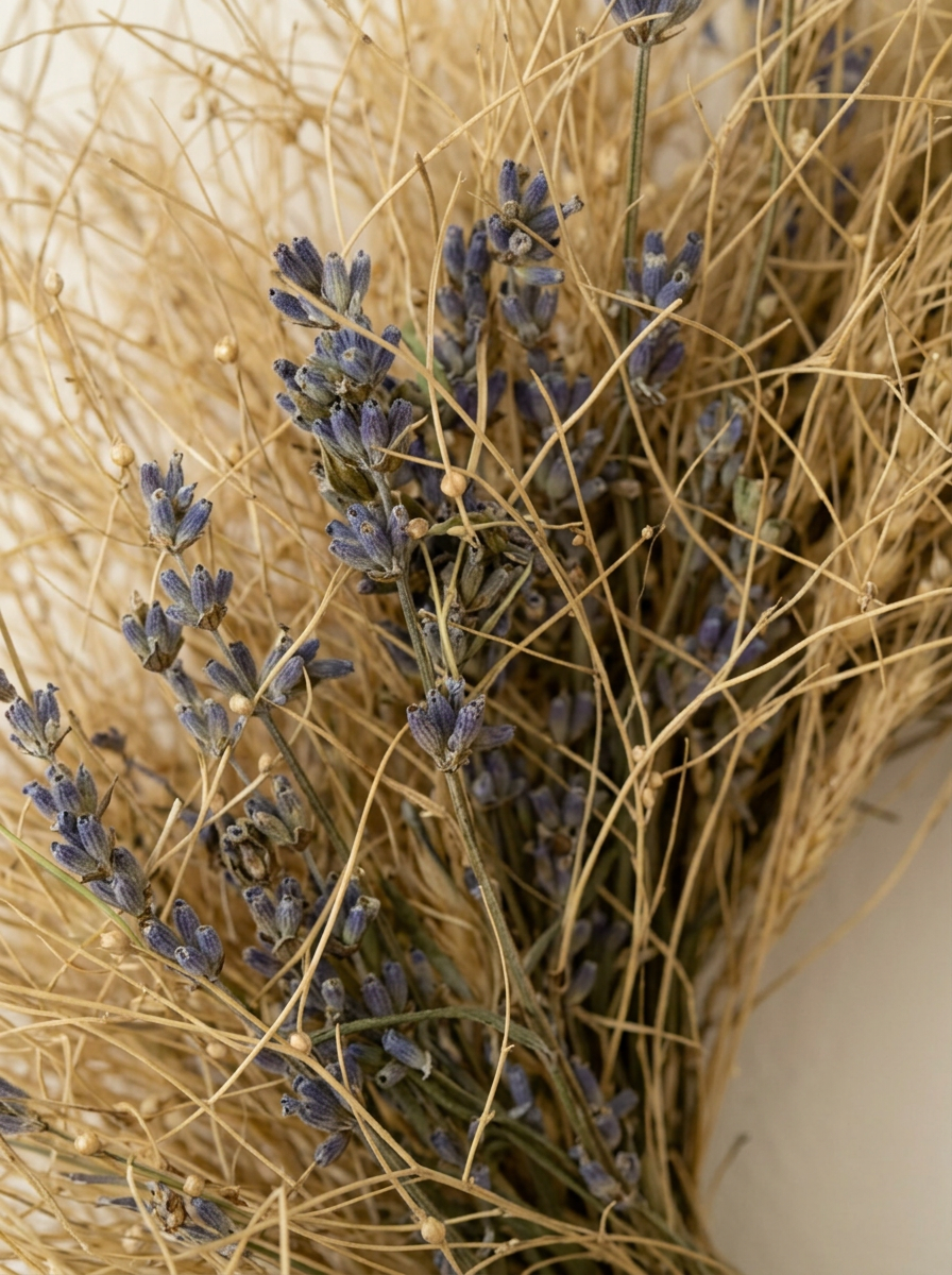 Dried Grasslands Lavender Wreath