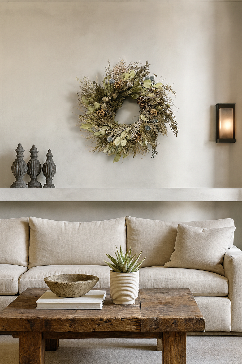 Dried and Preserved Cedar Branches Wreath