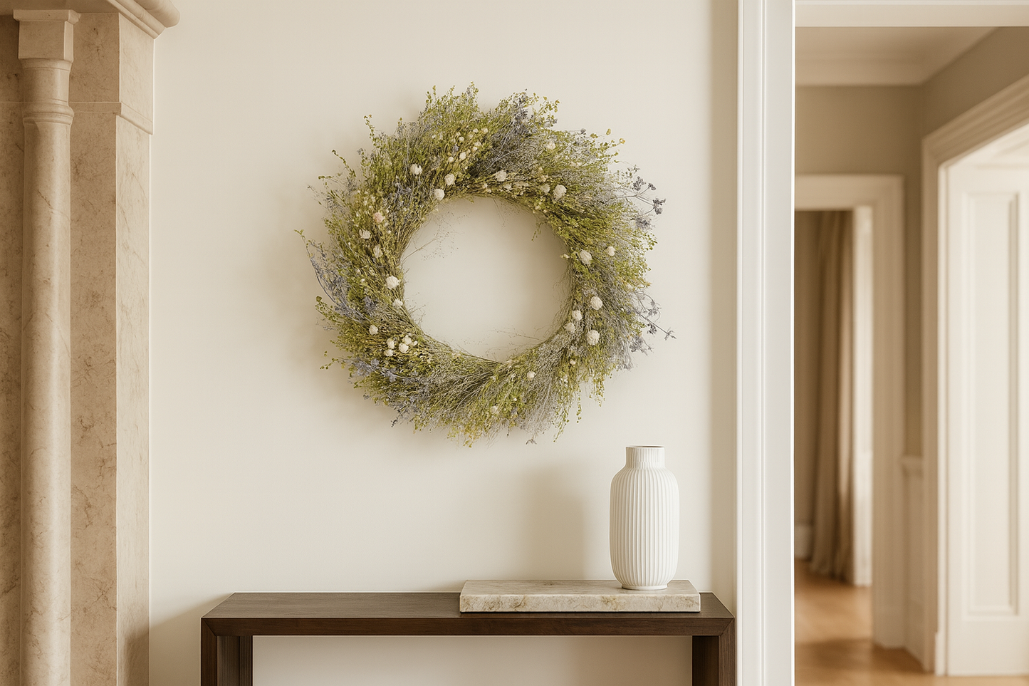 Dried Pennycress Petals Wreath