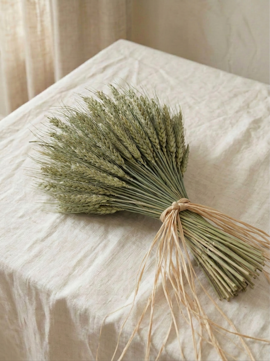 Dried Green Wheat Bunch Bouquet (2 pounds each)