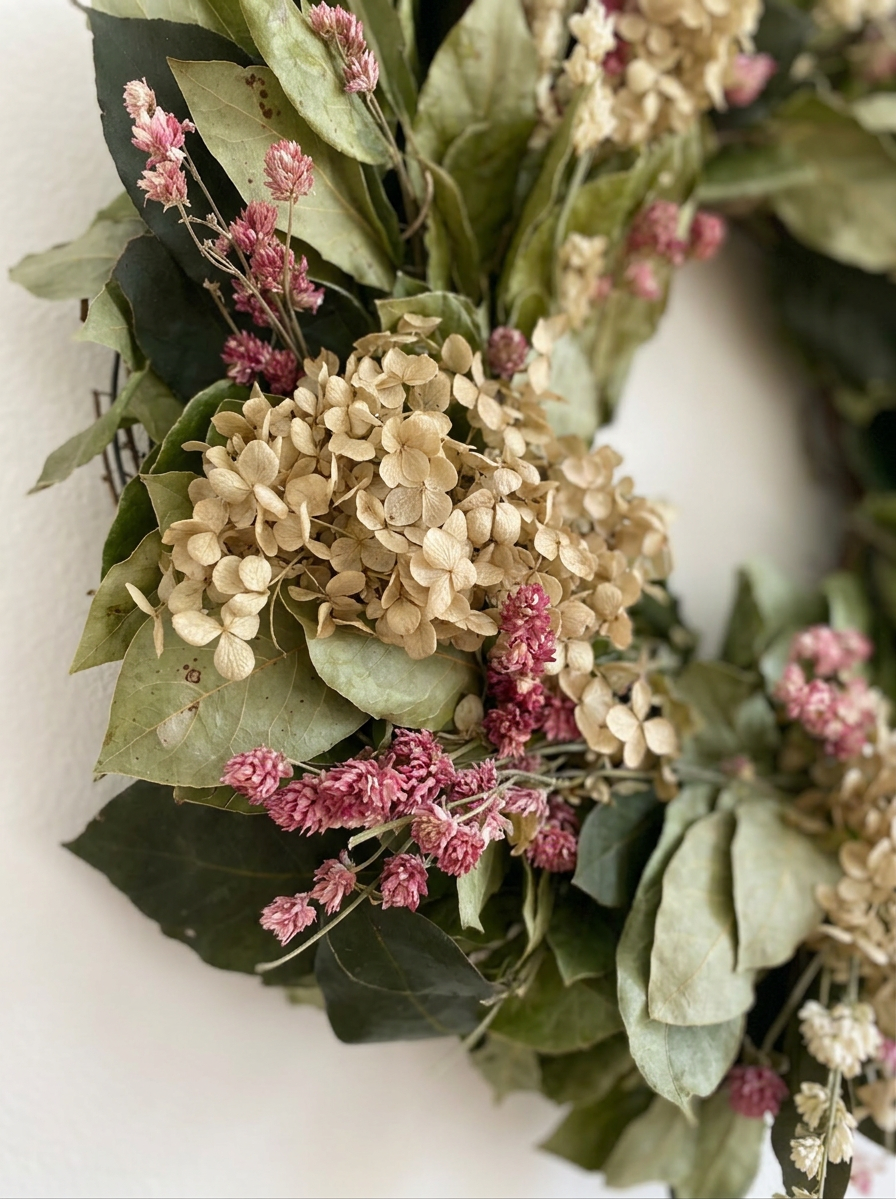 Dried and Preserved Hadley Hydrangea Wreath