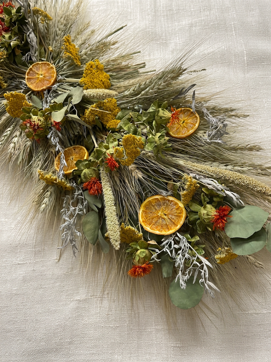 Dried Sunny Citrus Centerpiece