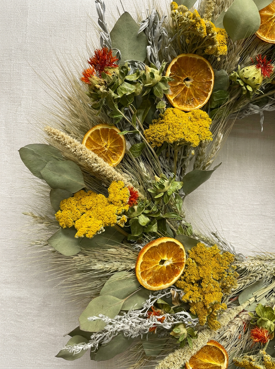 Dried Sunny Citrus Wreath