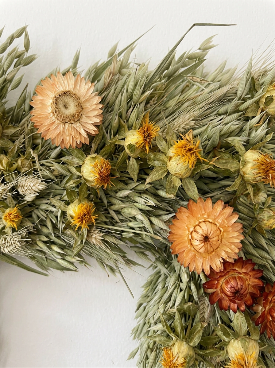 Dried Soleil Square Wreath