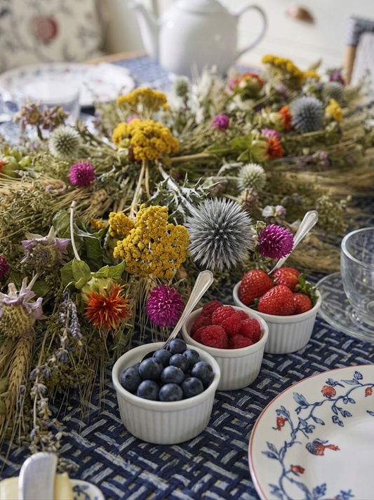 Dried Wild Everlastings Centerpiece