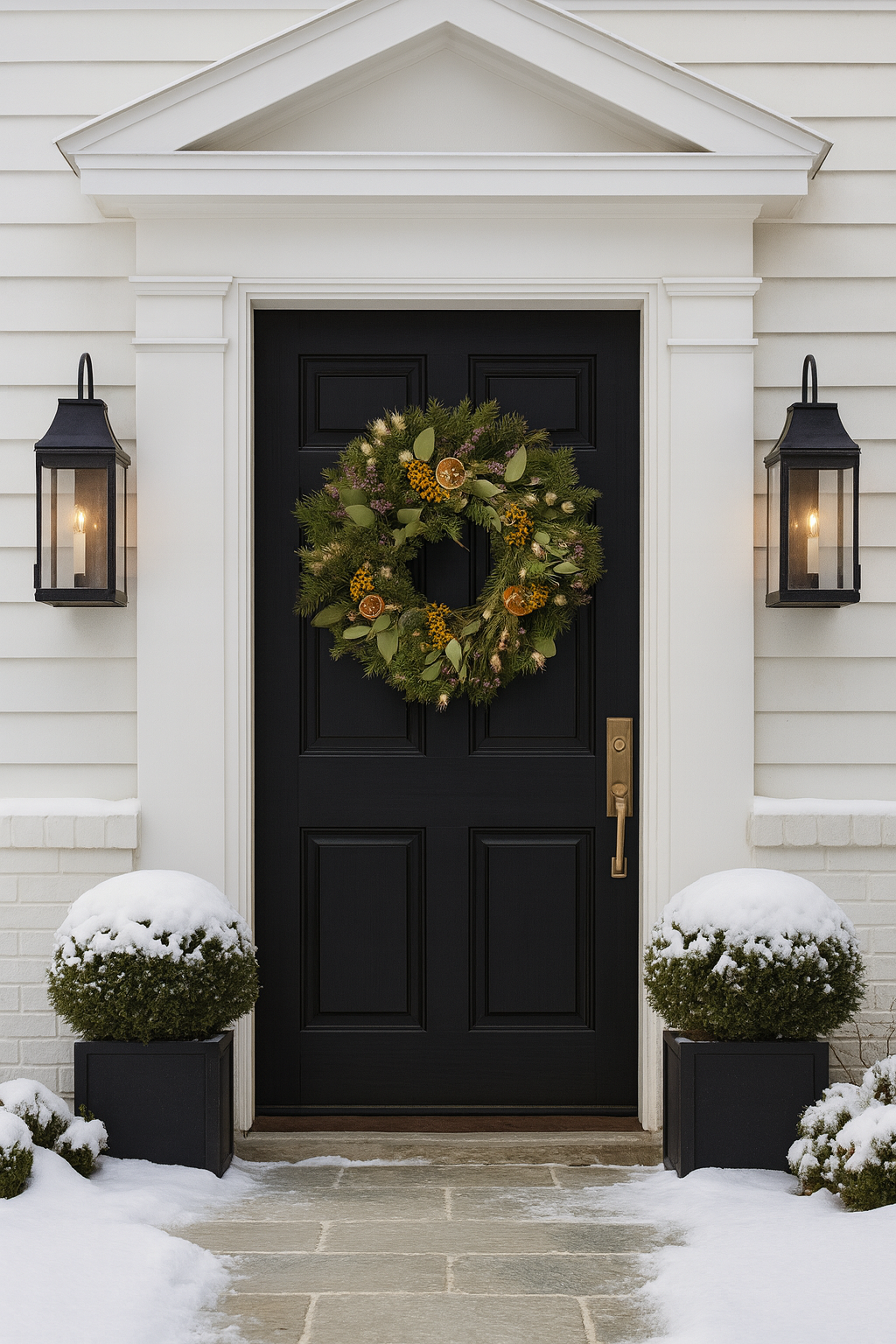 Fresh Evergreens Winter Harvest Wreath