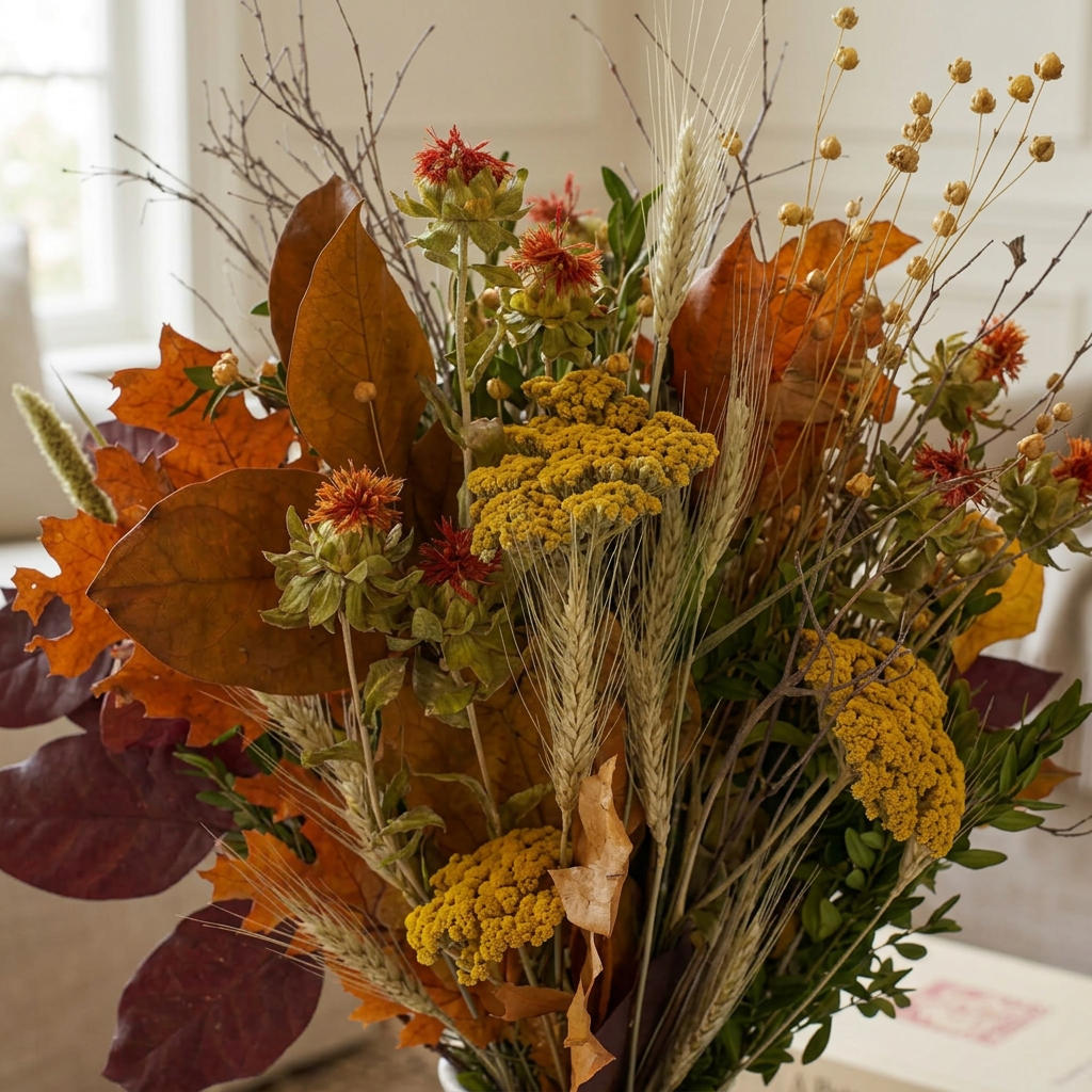 Dried and Preserved Golden Stillness Bouquet