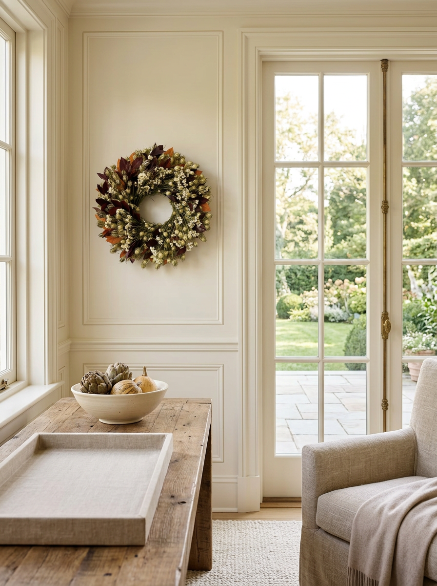 Dried and Preserved Russet Pearl Wreath