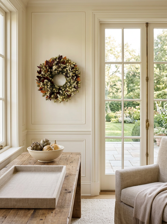 Dried and Preserved Russet Pearl Wreath