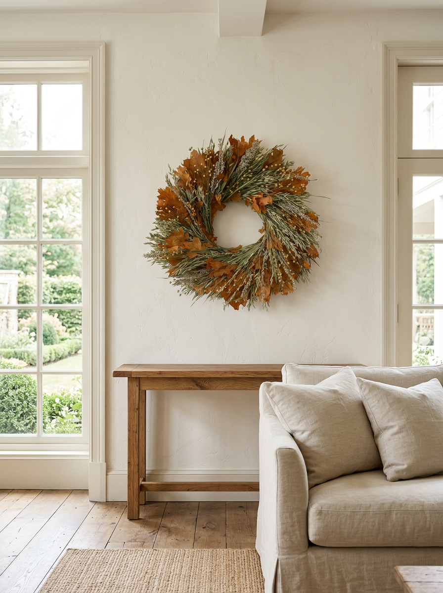 Dried and Preserved Oak Elegance Wreath