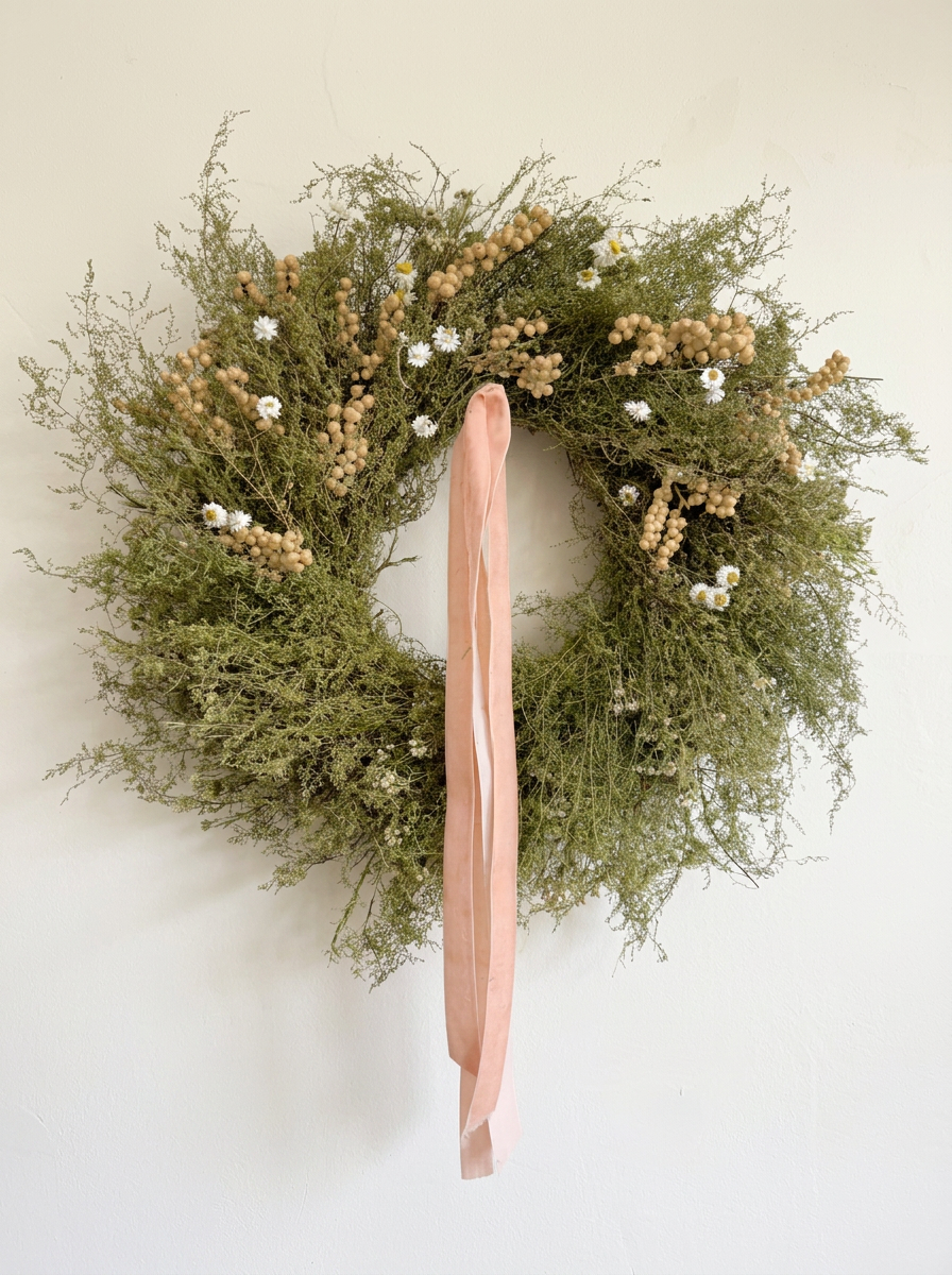 Dried Canella Velour Wreath