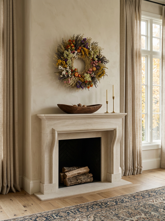 Dried Finch Garden Wreath