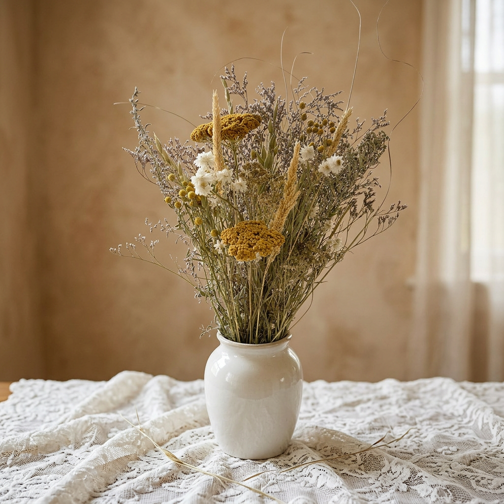 Dried Lacey Yarrow Bouquet