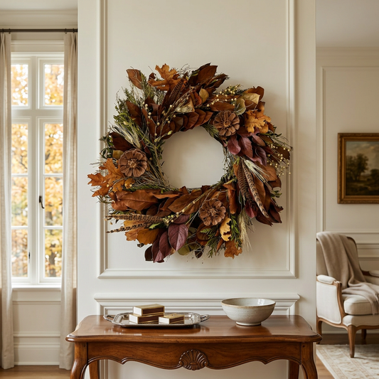 Dried and Preserved Fall Conservatory Wreath