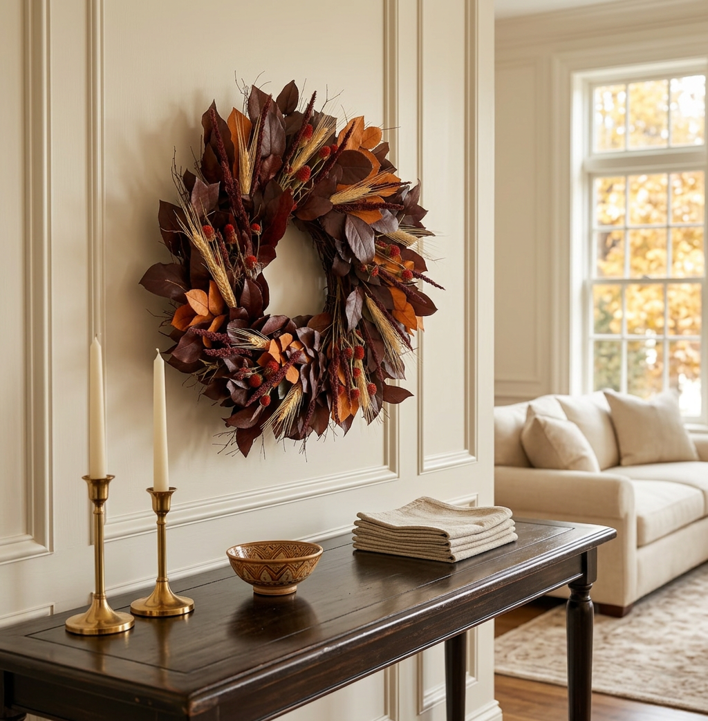 Dried and Preserved Leafy Winslow Wreath