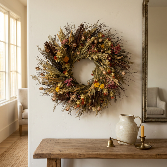 Dried Burnished Bloom Wreath