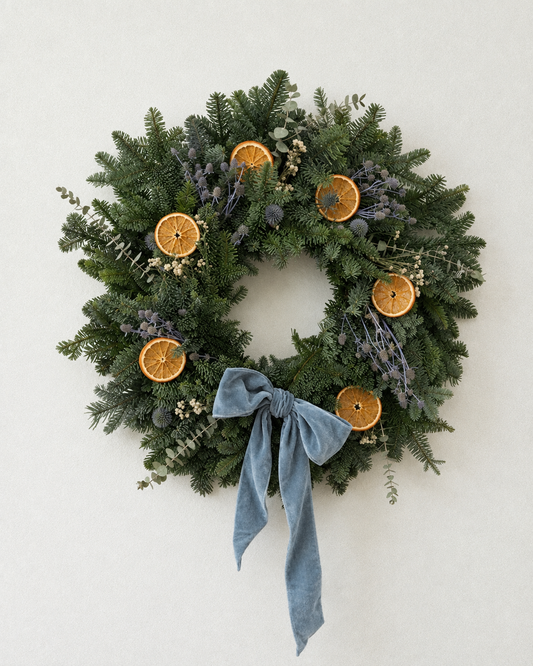 Fresh Evergreens Winter Botanica Wreath