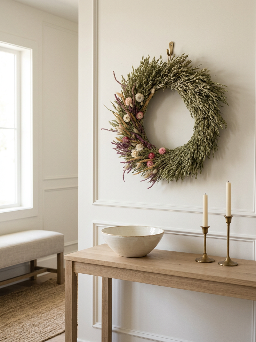 Dried Blooming Meadows Wreath