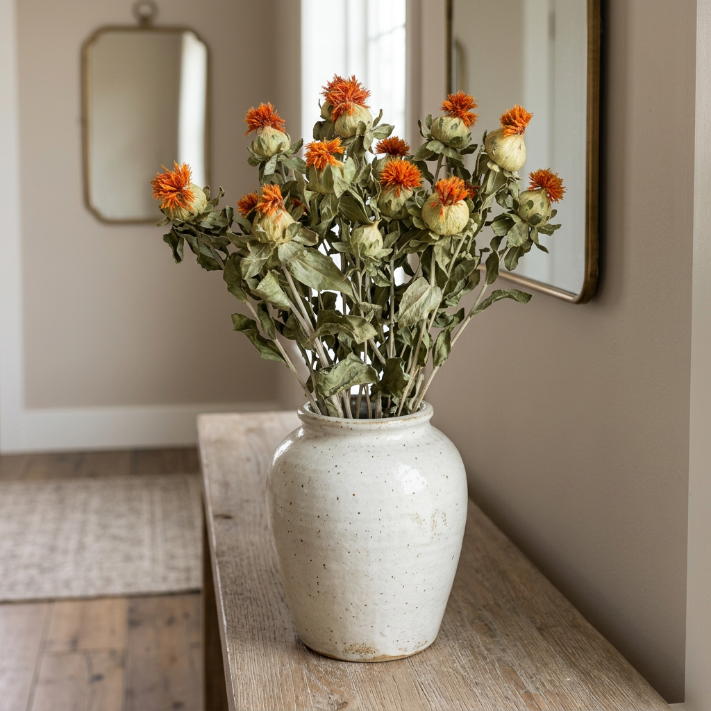 Dried Orange Safflower Bouquet