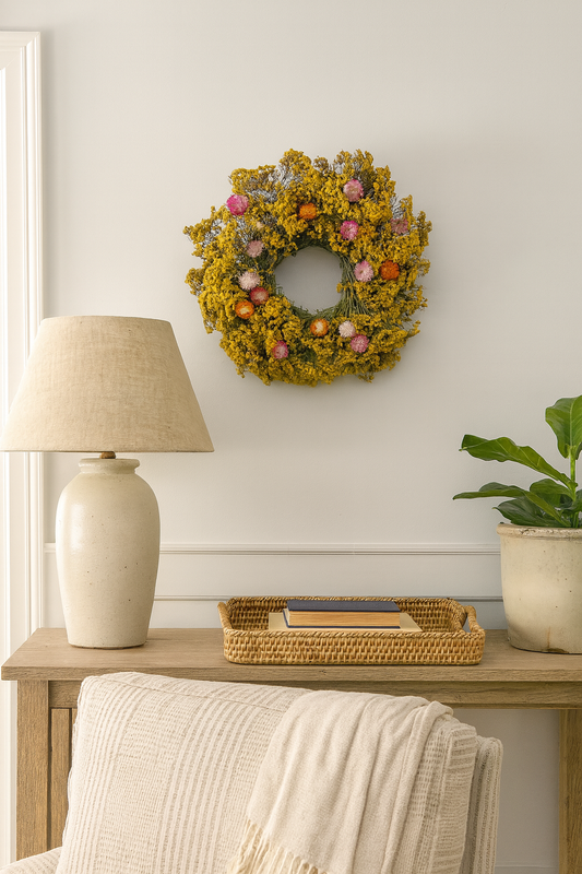 Dried Sunny Garden Wreath
