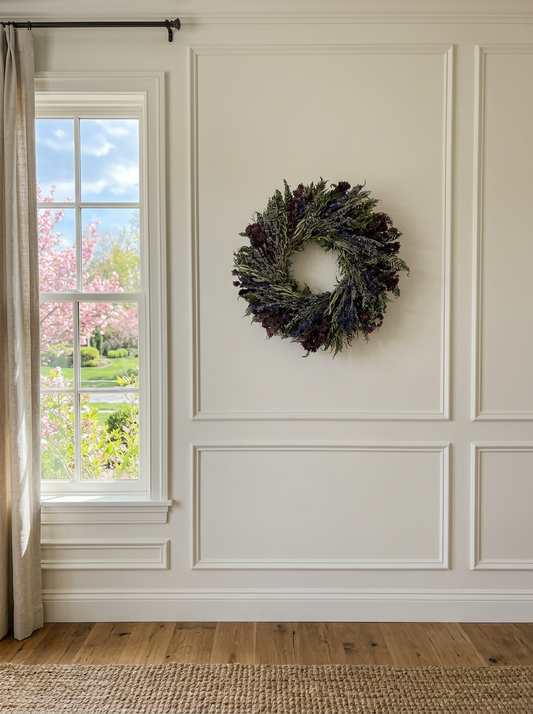 Dried Herbal Blues Wreath