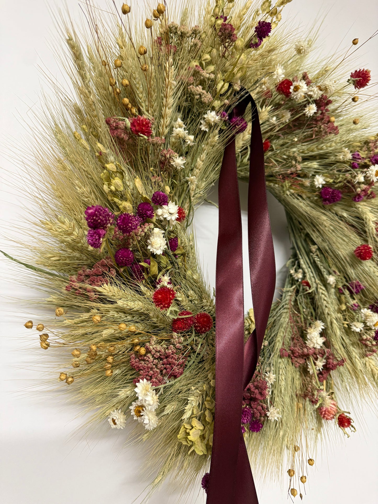 Dried Harvest Hymn Wreath