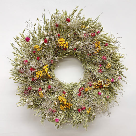 Dried Sunlit Spring Wreath