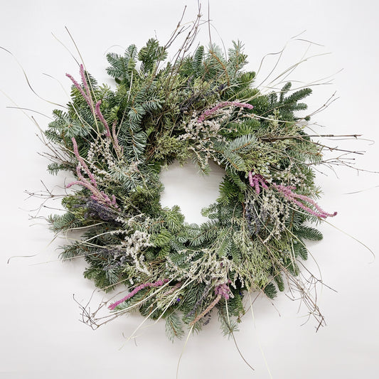 Fresh Evergreens Starry Statice Wreath