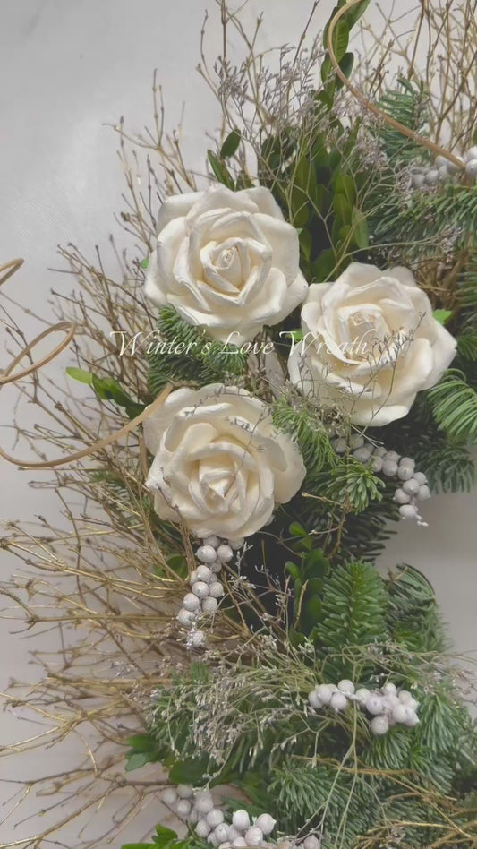 Fresh Evergreens Winter’s Love Wreath