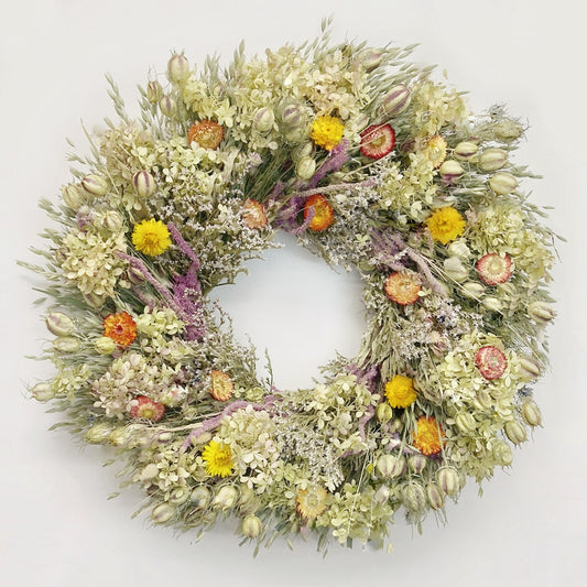 Dried Hydrangea Medley Wreath