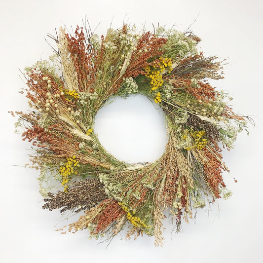 Dried Feuille Morte Wreath