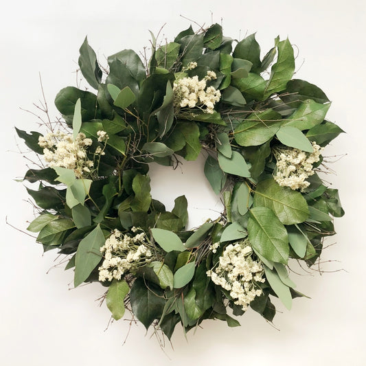 Dried and Preserved Basil Leaves Wreath